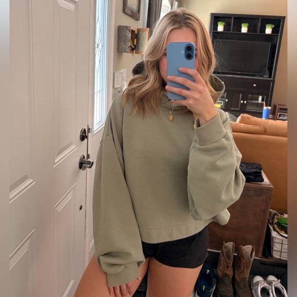 ALO Yoga Tops - ALO green Bae Hoodie